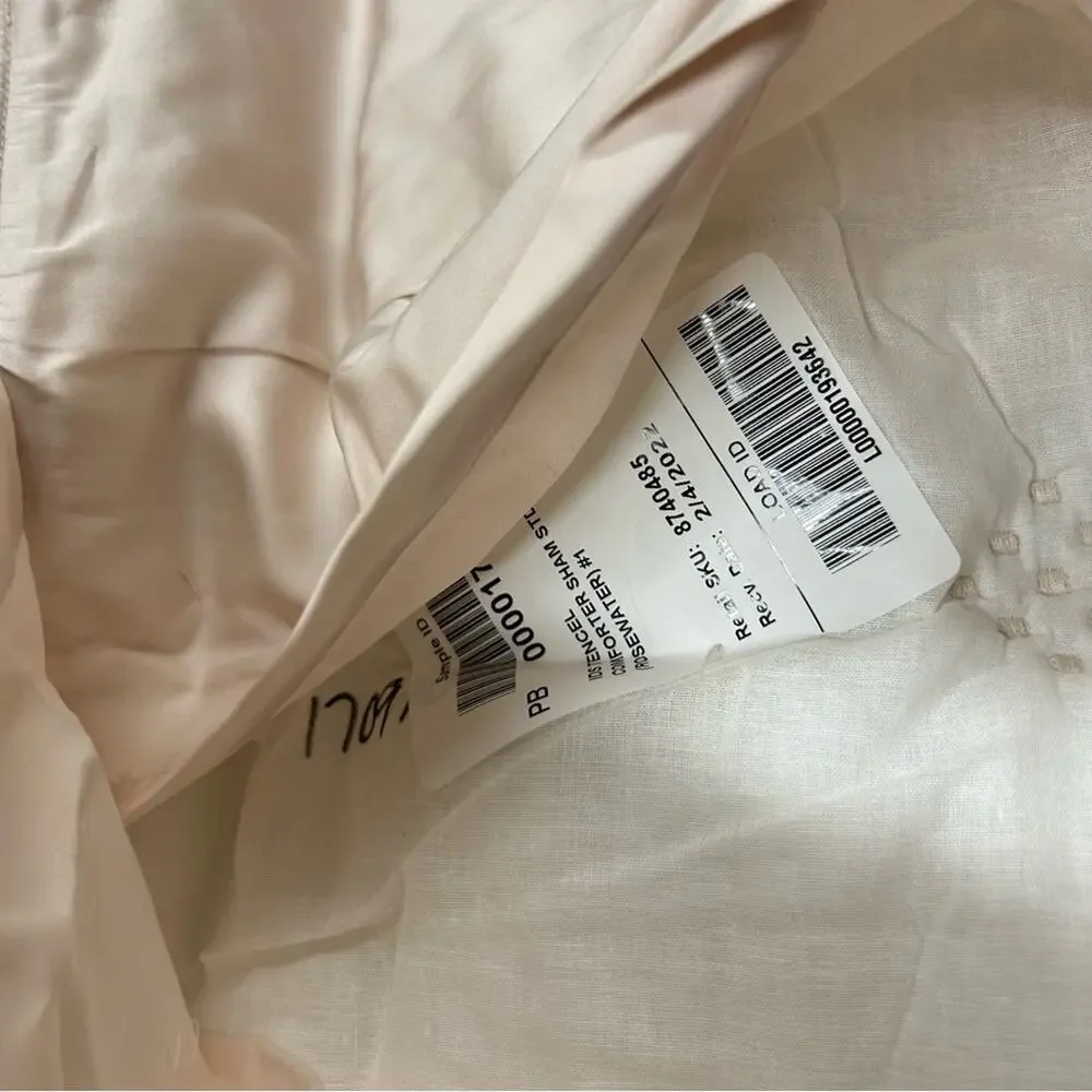 Pottery Barn Tencel Comforter Standard Pillow Sham Cover Rosewater Pink / Beige